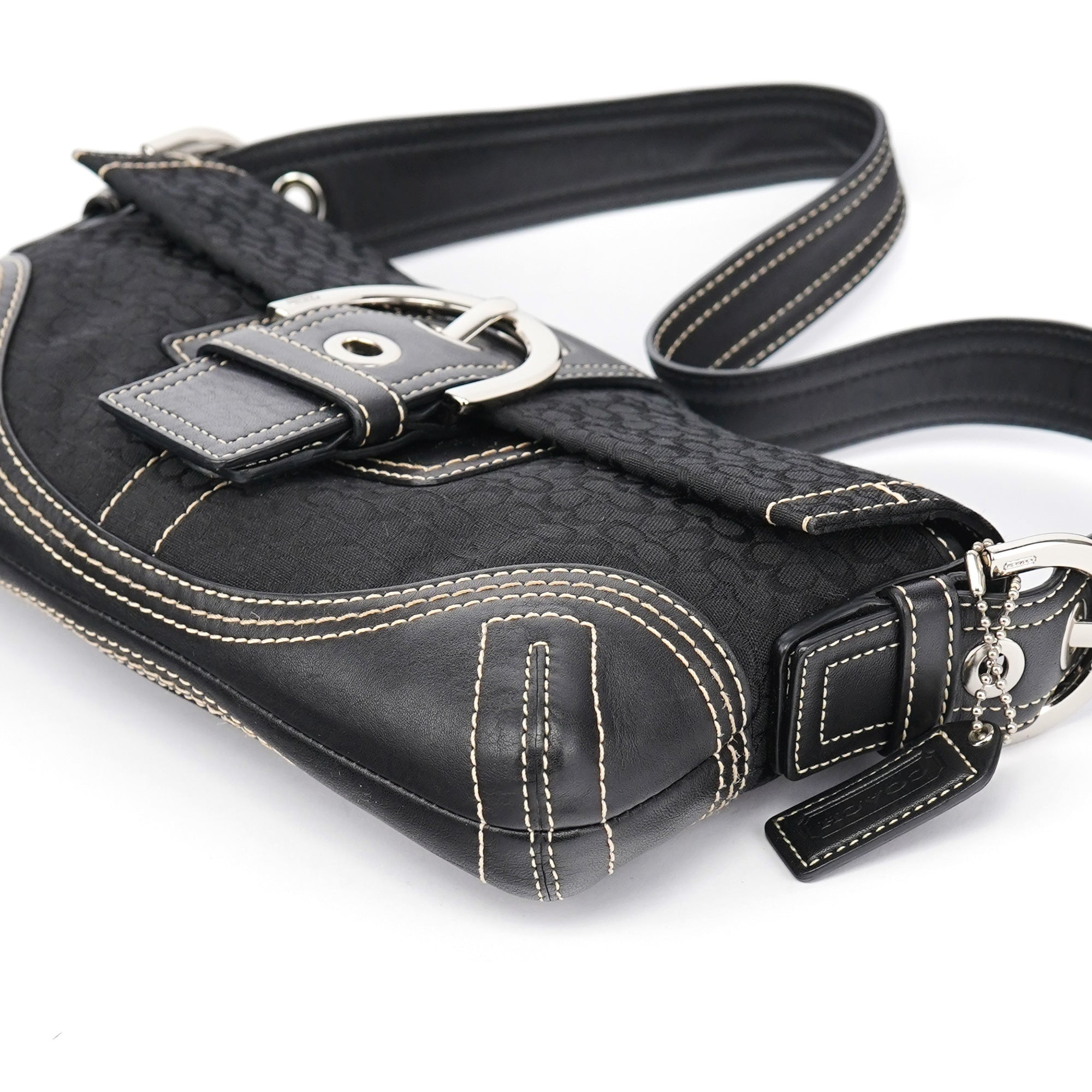 Coach 3628 Soho Schultertasche aus schwarzem Leder
