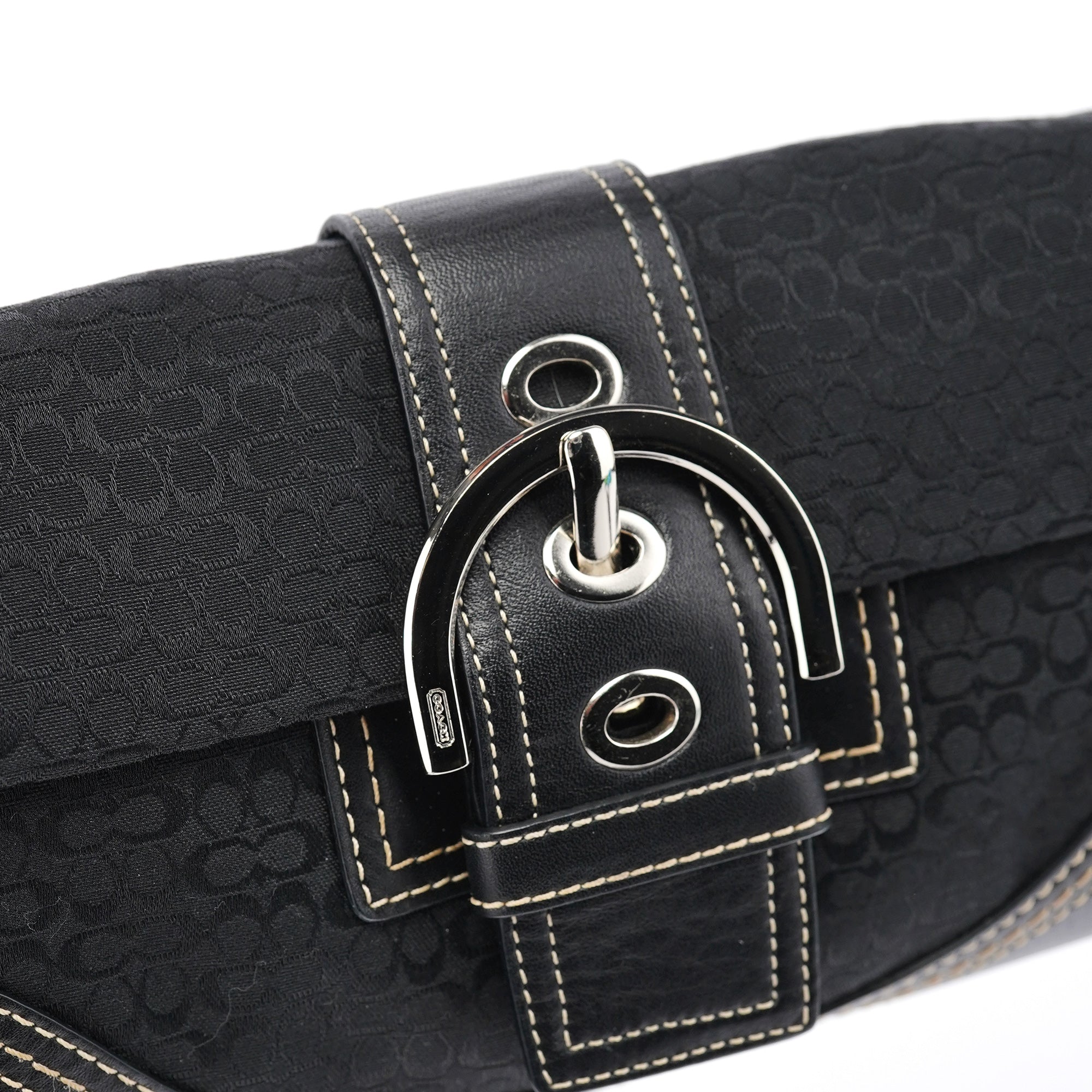 Coach 3628 Soho Schultertasche aus schwarzem Leder