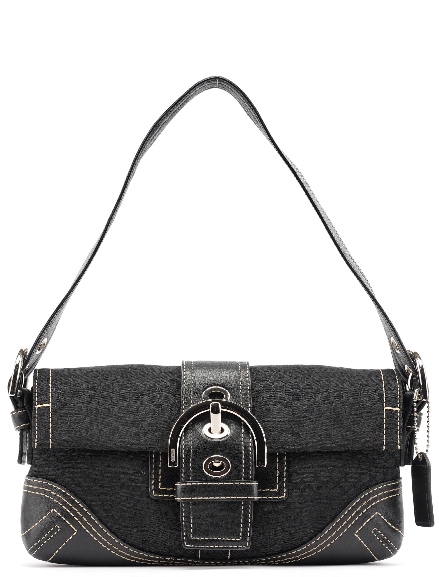 Coach 3628 Soho Schultertasche aus schwarzem Leder