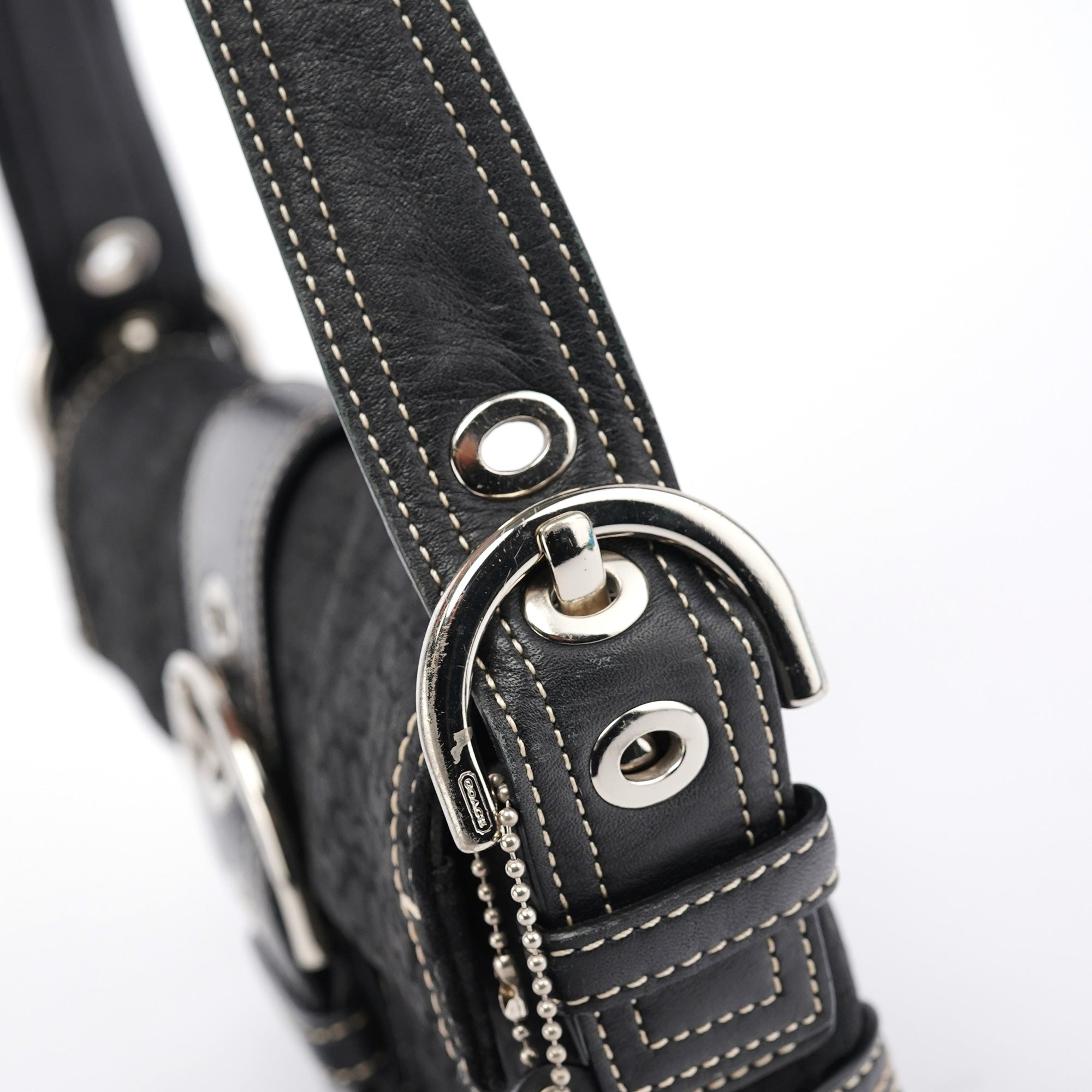 Coach 3628 Black Leather Soho Shoulder Bag