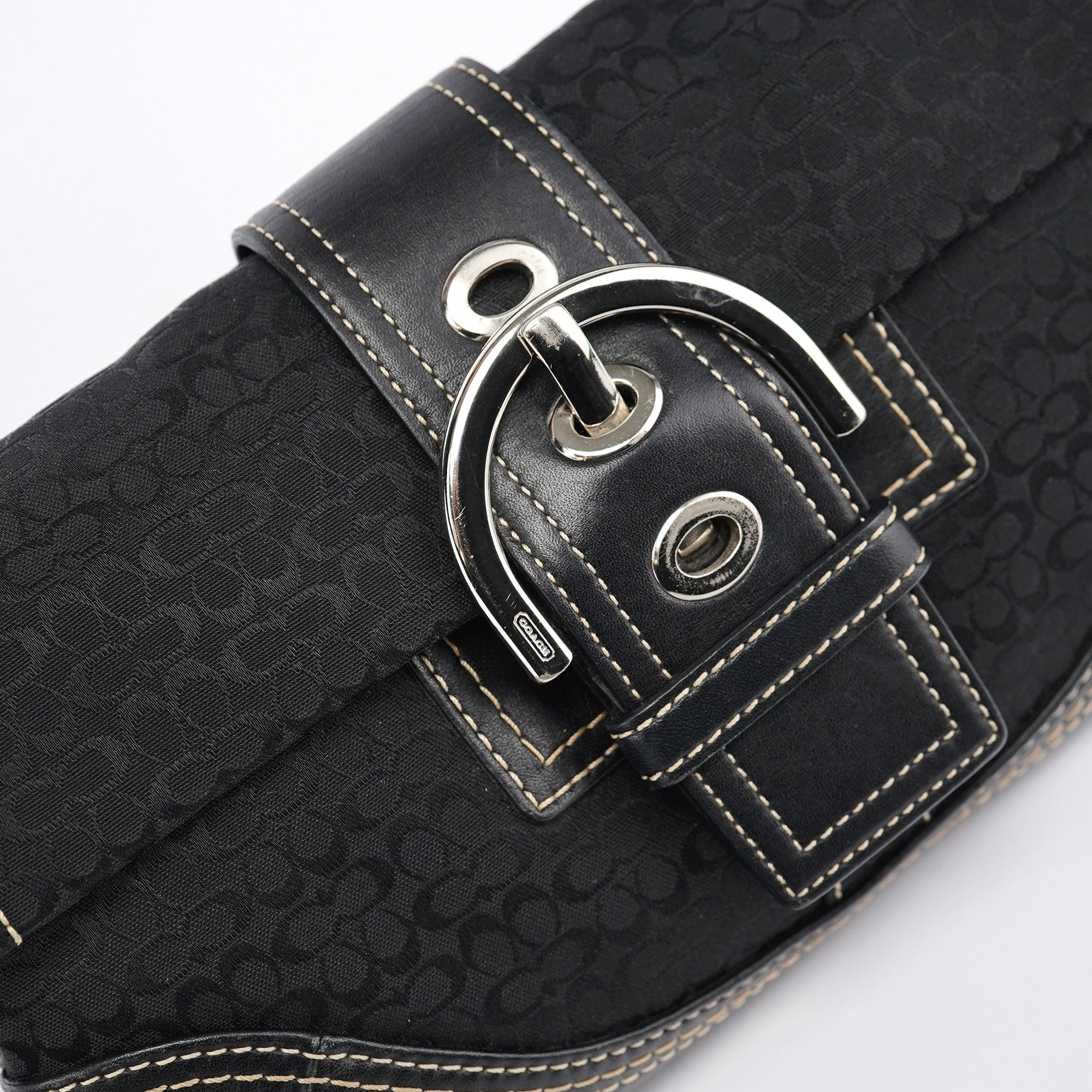 Coach 3628 Black Leather Soho Shoulder Bag
