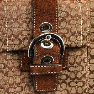 Coach 3646 Beige Brown Signature Soho Tote Bag