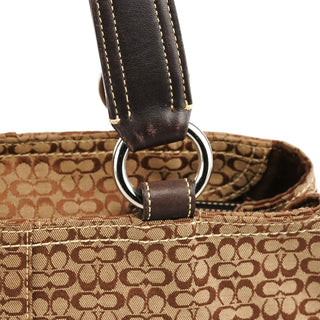 Coach 3646 Beige Brown Signature Soho Tote Bag