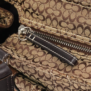 Coach 3646 Beige Brown Signature Soho Tote Bag