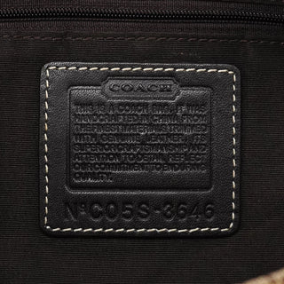 Coach 3646 Beige Brown Signature Soho Tote Bag
