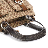 Coach 3646 Beige Brown Signature Soho Tote Bag