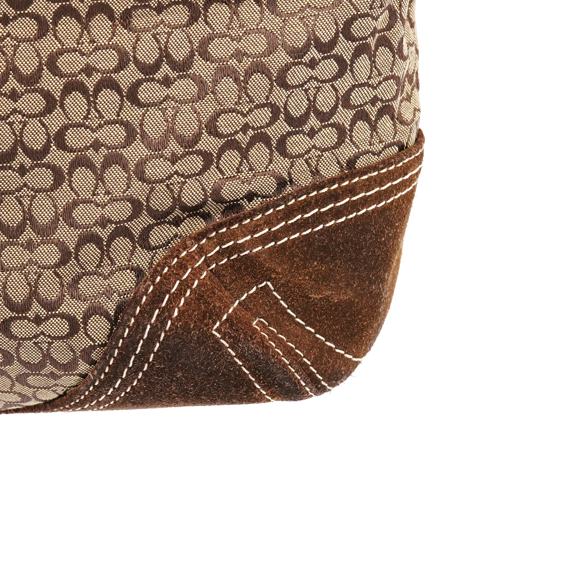 Coach 3646 Beige Brown Signature Soho Tote Bag