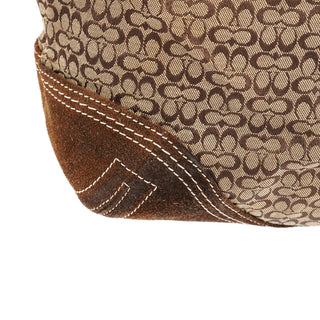 Coach 3646 Beige Brown Signature Soho Tote Bag