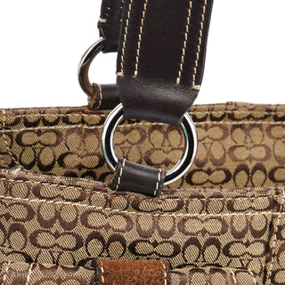 Coach 3646 Beige Brown Signature Soho Tote Bag