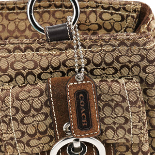 Coach 3646 Beige Brown Signature Soho Tote Bag