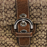 Coach 3646 Beige Brown Signature Soho Tote Bag