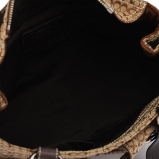 Coach 3646 Beige Brown Suede Soho Tote Bag