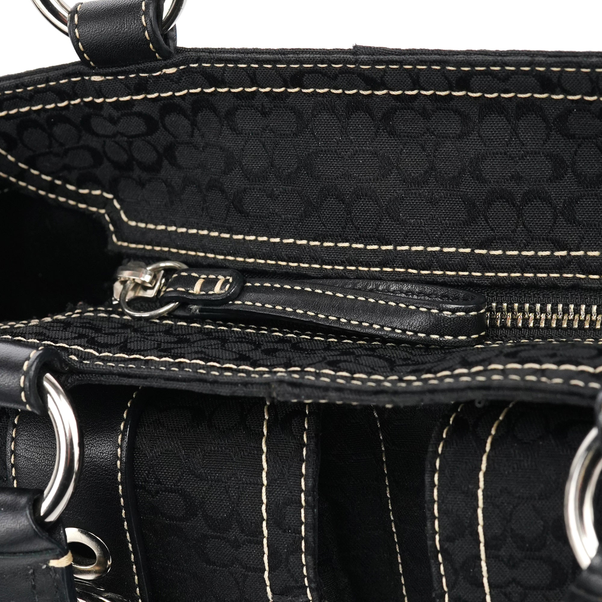 Coach 3646 Black Signature Soho Tote Bag