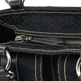 Coach 3646 Black Signature Soho Tote Bag