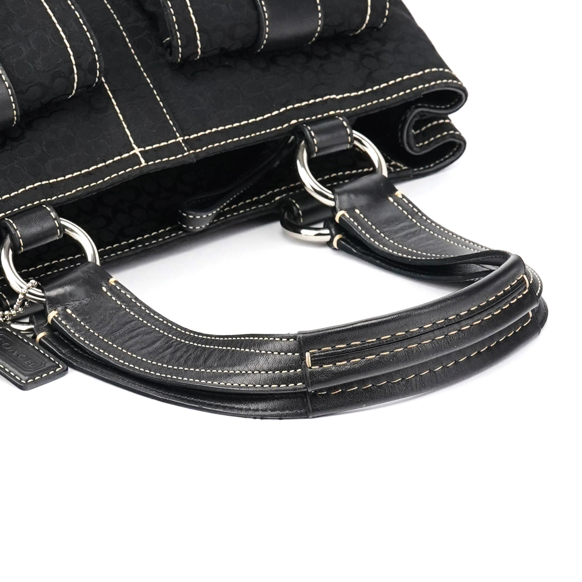 Coach 3646 Black Signature Soho Tote Bag