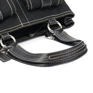 Coach 3646 Black Signature Soho Tote Bag