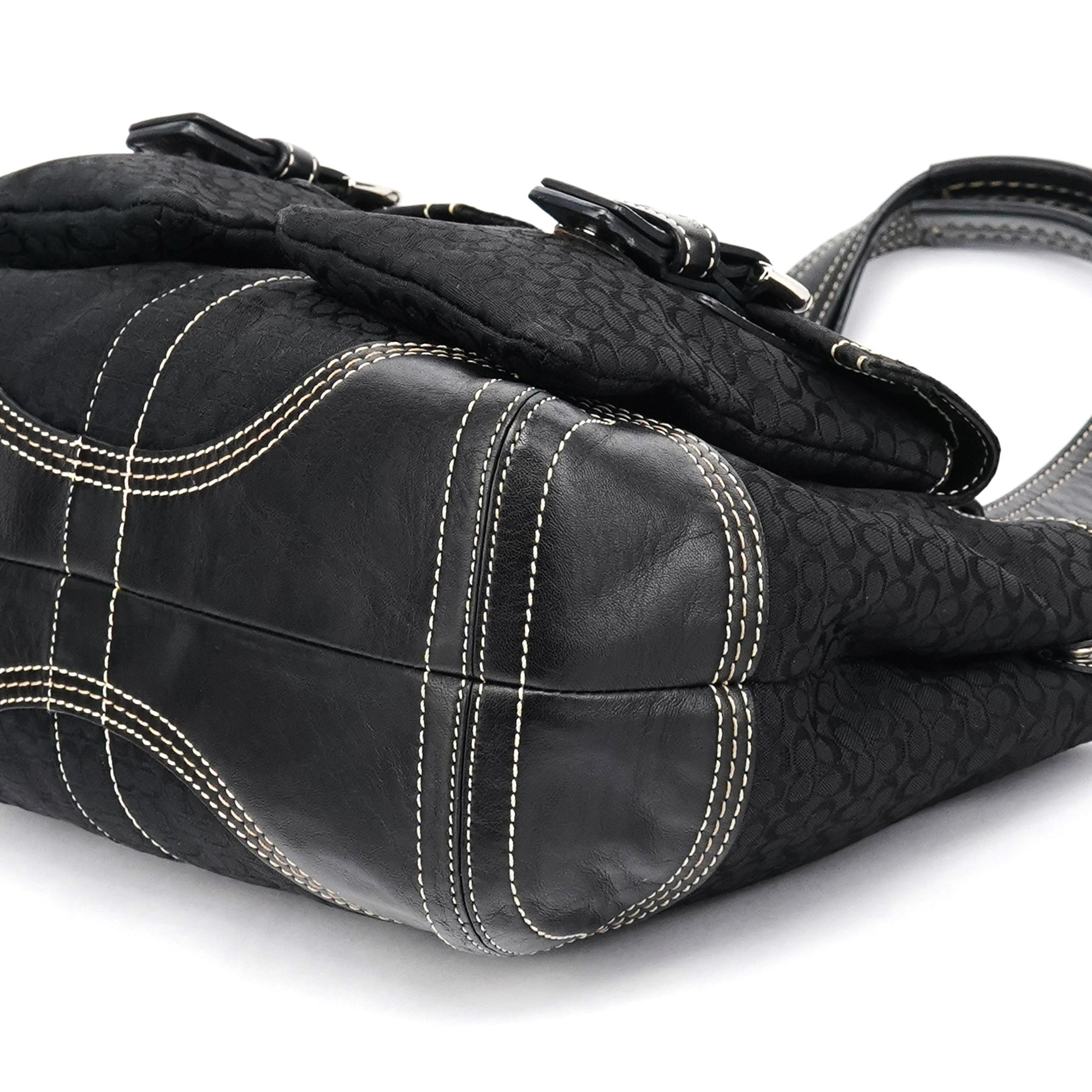 Coach 3646 Black Signature Soho Tote Bag