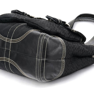 Coach 3646 Black Signature Soho Tote Bag