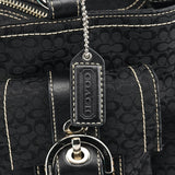 Coach 3646 Black Signature Soho Tote Bag