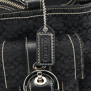 Coach 3646 Black Signature Soho Tote Bag