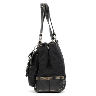 Coach 3646 Black Signature Soho Tote Bag