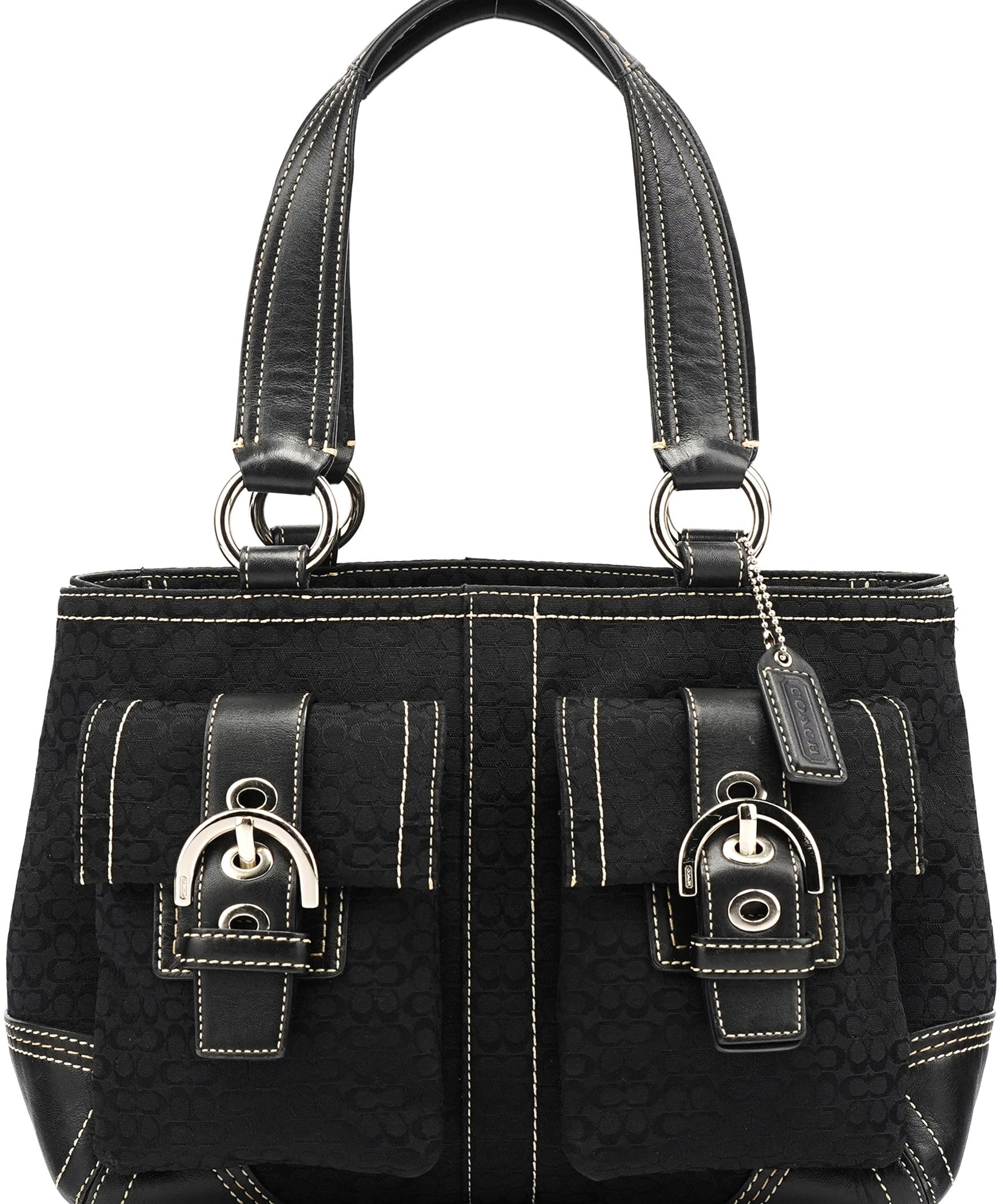 Coach 3646 Black Signature Soho Tote Bag