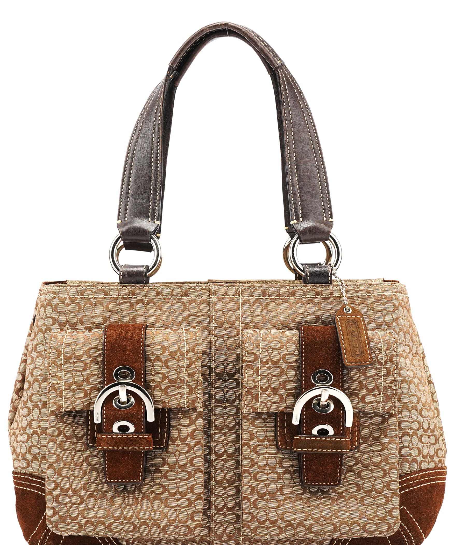 Coach 3646 Brown Signature Soho Tote Bag