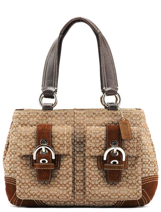 Coach 3646 Brown Signature Soho Tote Bag