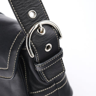Coach 3653 Black Leather Soho Shoulder Bag