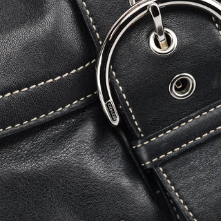 Coach 3653 Black Leather Soho Shoulder Bag