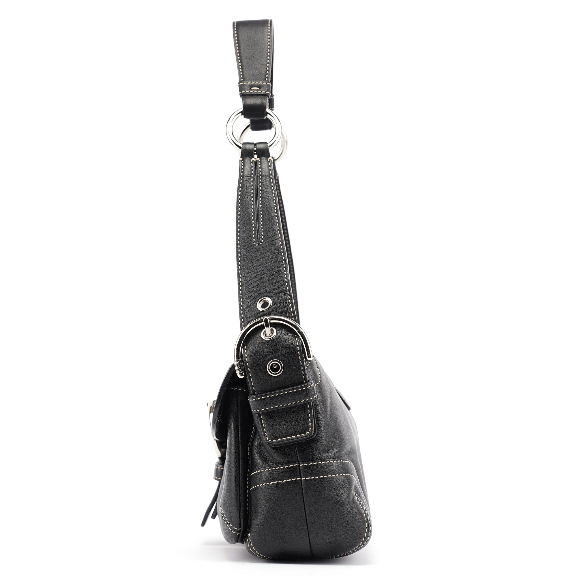 Coach 3653 Black Leather Soho Shoulder Bag
