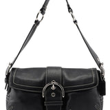 Coach 3653 Black Leather Soho Shoulder Bag
