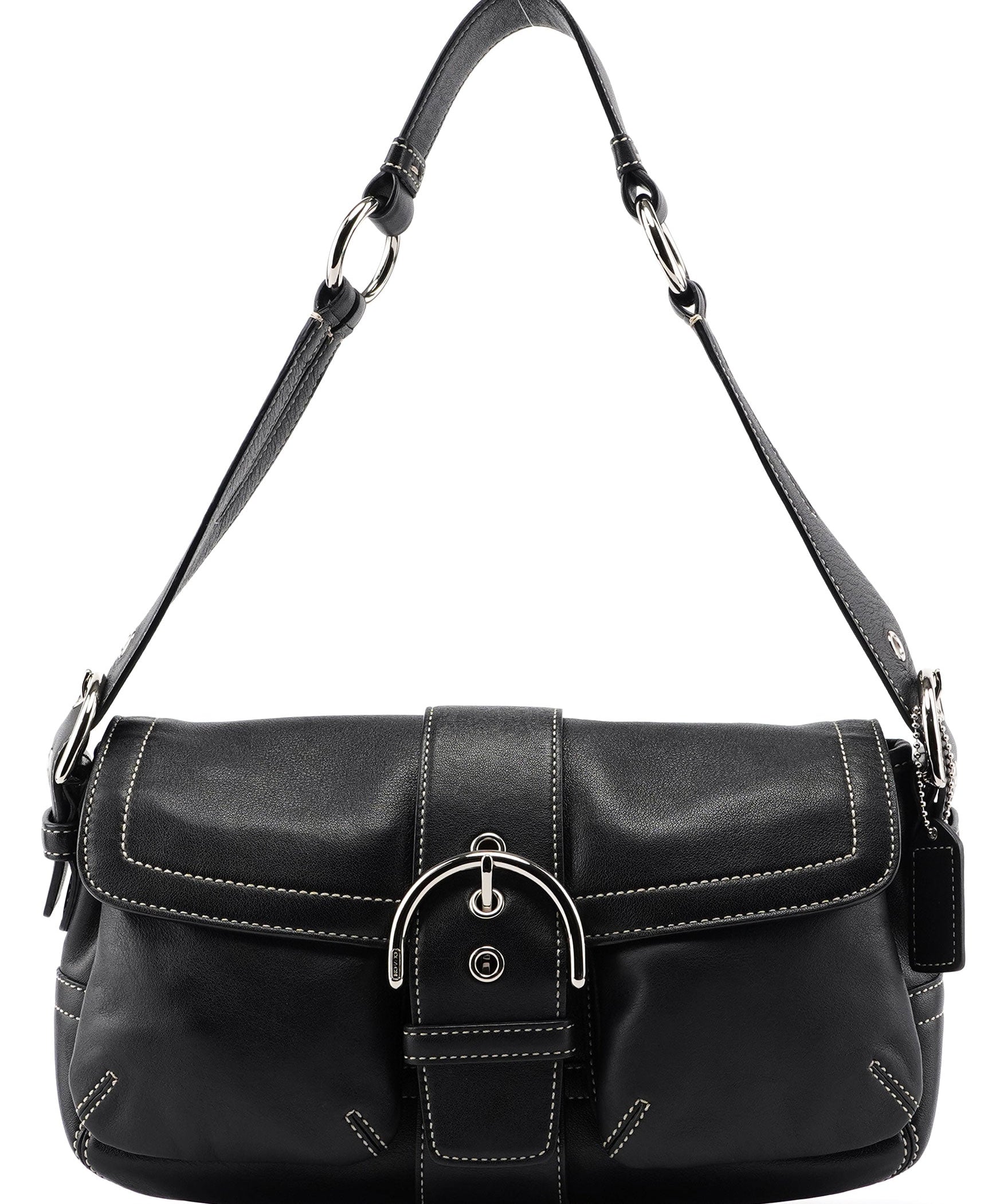 Coach 3653 Black Leather Soho Shoulder Bag