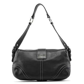 Coach 3653 Black Leather Soho Shoulder Bag