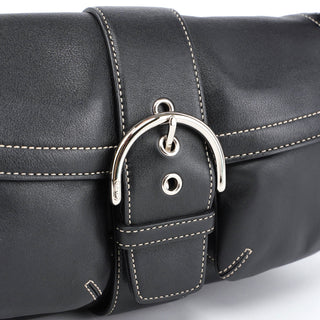 Coach 3653 Black Leather Soho Shoulder Bag