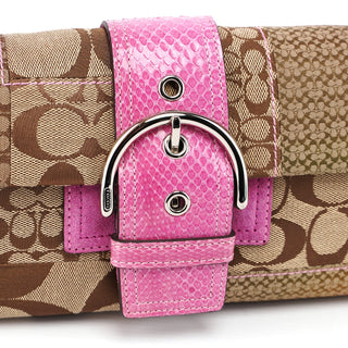 Coach 3689 Beige Pink Signature C Soho Shoulder Bag