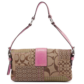 Coach 3689 Beige Pink Signature C Soho Shoulder Bag