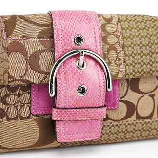 Coach 3689 Beige Pink Signature C Soho Shoulder Bag