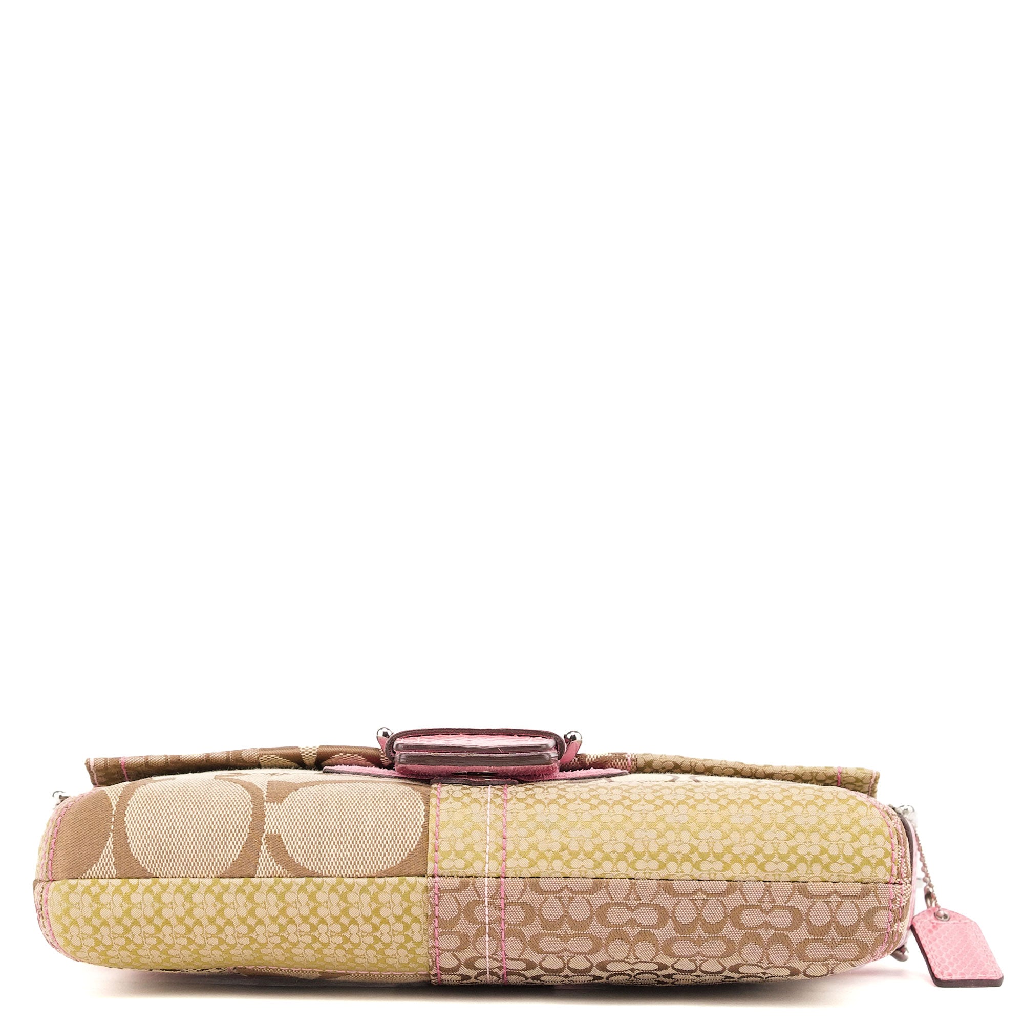 Coach 3689 Beige Pink Snake Soho Shoulder Bag