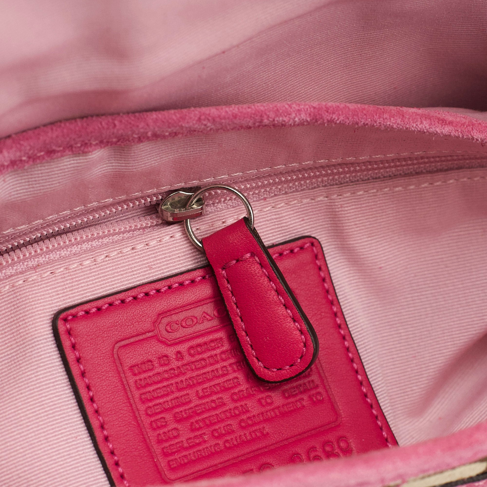 Coach 3689 Beige Pink Snake Soho Shoulder Bag