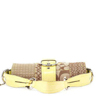 Coach 3689 Beige Snakeskin Embossed Soho Bag