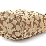 Coach 40896 Beige Brown Signature Canvas Shoulder Bag