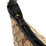 Coach 40896 Beige Brown Signature Canvas Shoulder Bag