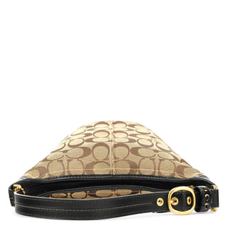 Coach 40896 Beige Brown Signature Canvas Shoulder Bag