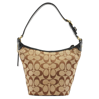Coach 40896 Beige Brown Signature Canvas Shoulder Bag