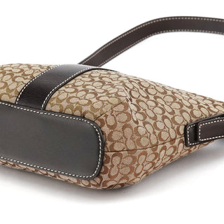 Coach 4771 Beige Brown Signature Shoulder Bag