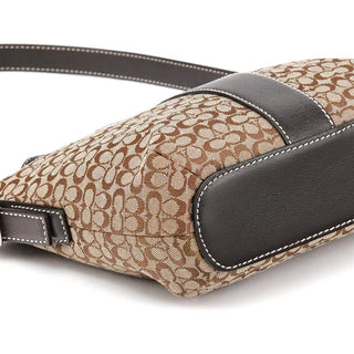 Coach 4771 Beige Brown Signature Shoulder Bag