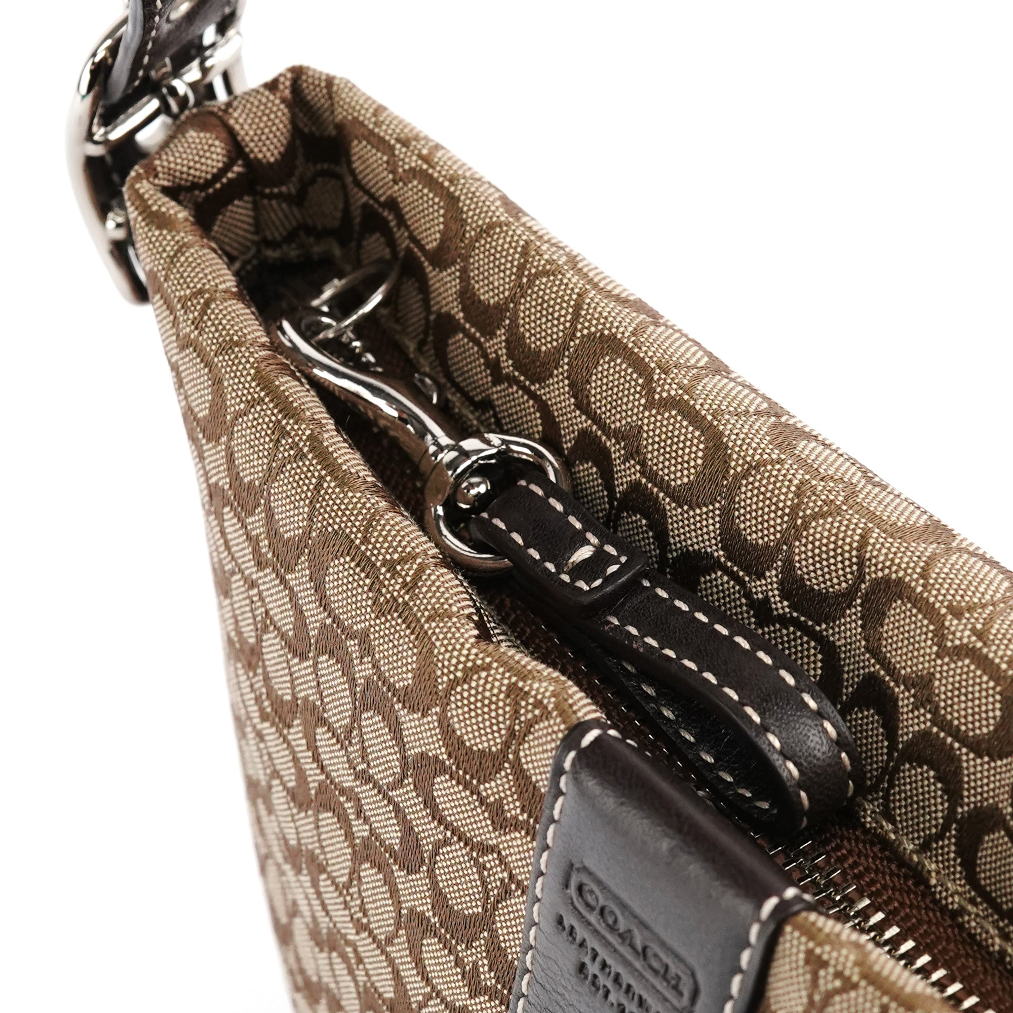 Coach 4771 Beige Brown Signature Shoulder Bag