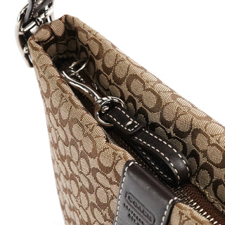 Coach 4771 Beige Brown Signature Shoulder Bag