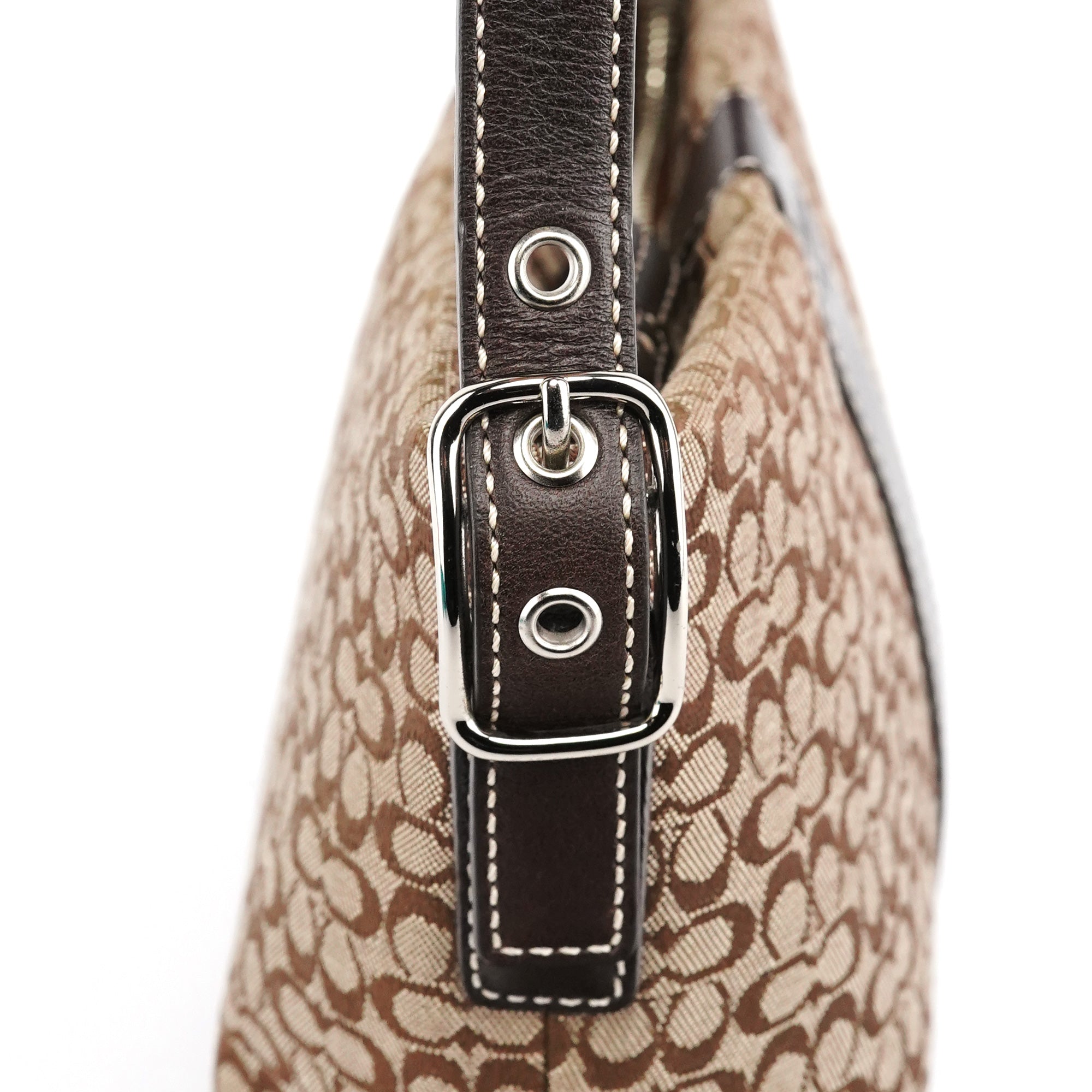 Coach 4771 Beige Brown Signature Shoulder Bag